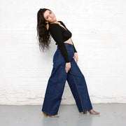 Palazzo Dark Wash 100% Cotton