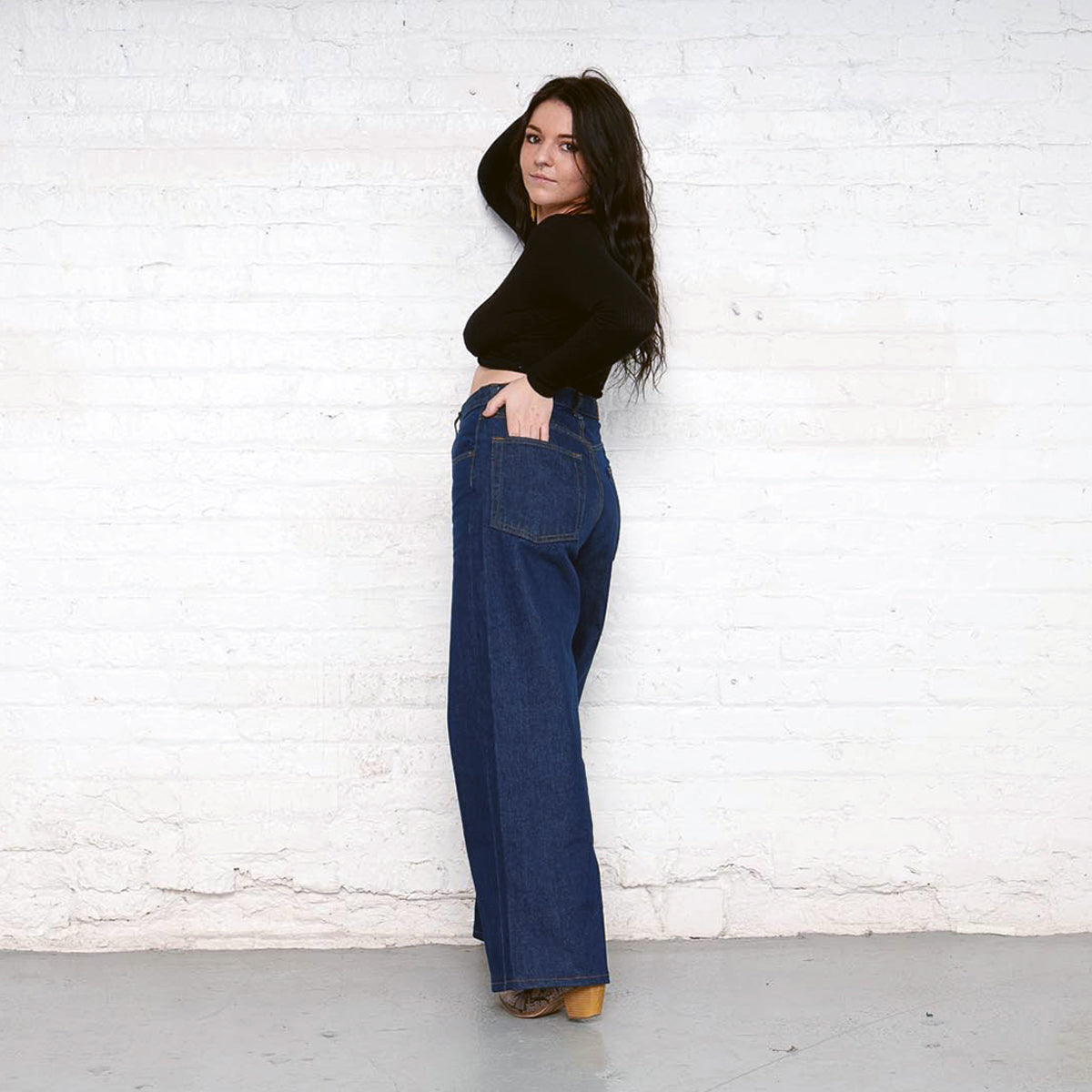 Palazzo Dark Wash 100% Cotton