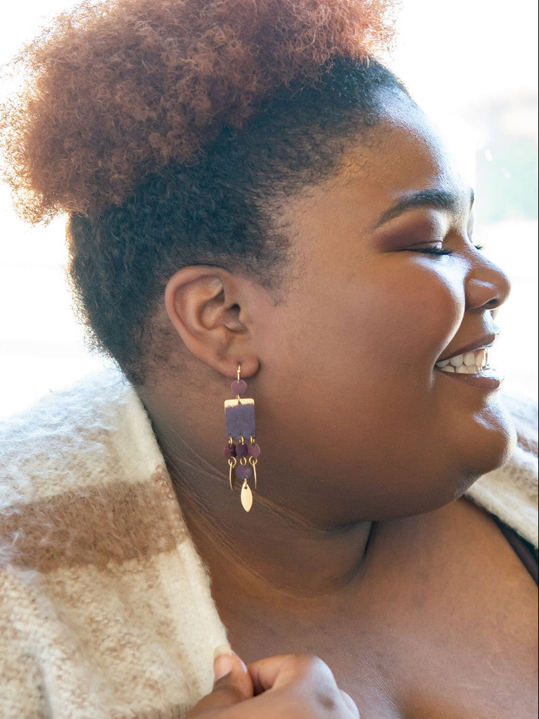 Merlot Charm Earrings