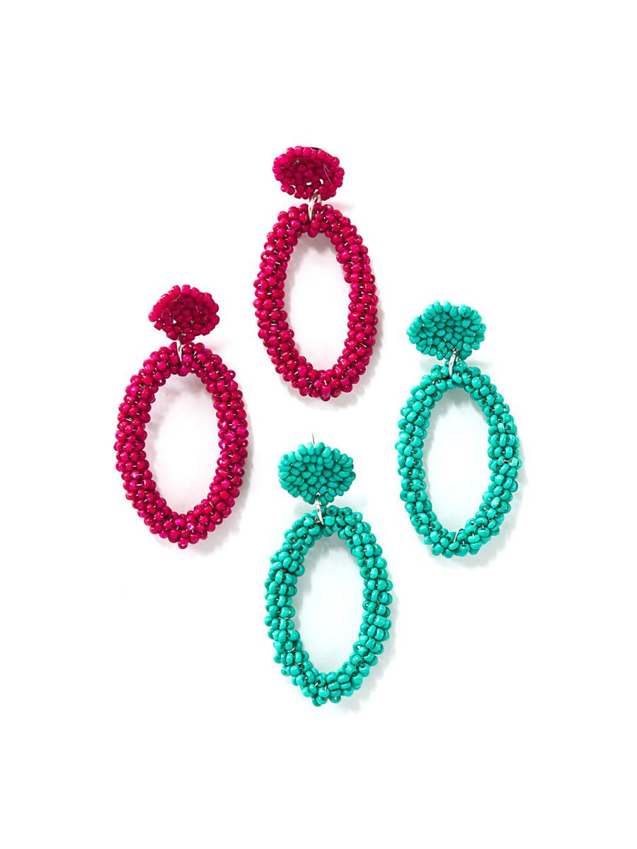 Fiesta Beaded Loop Earrings