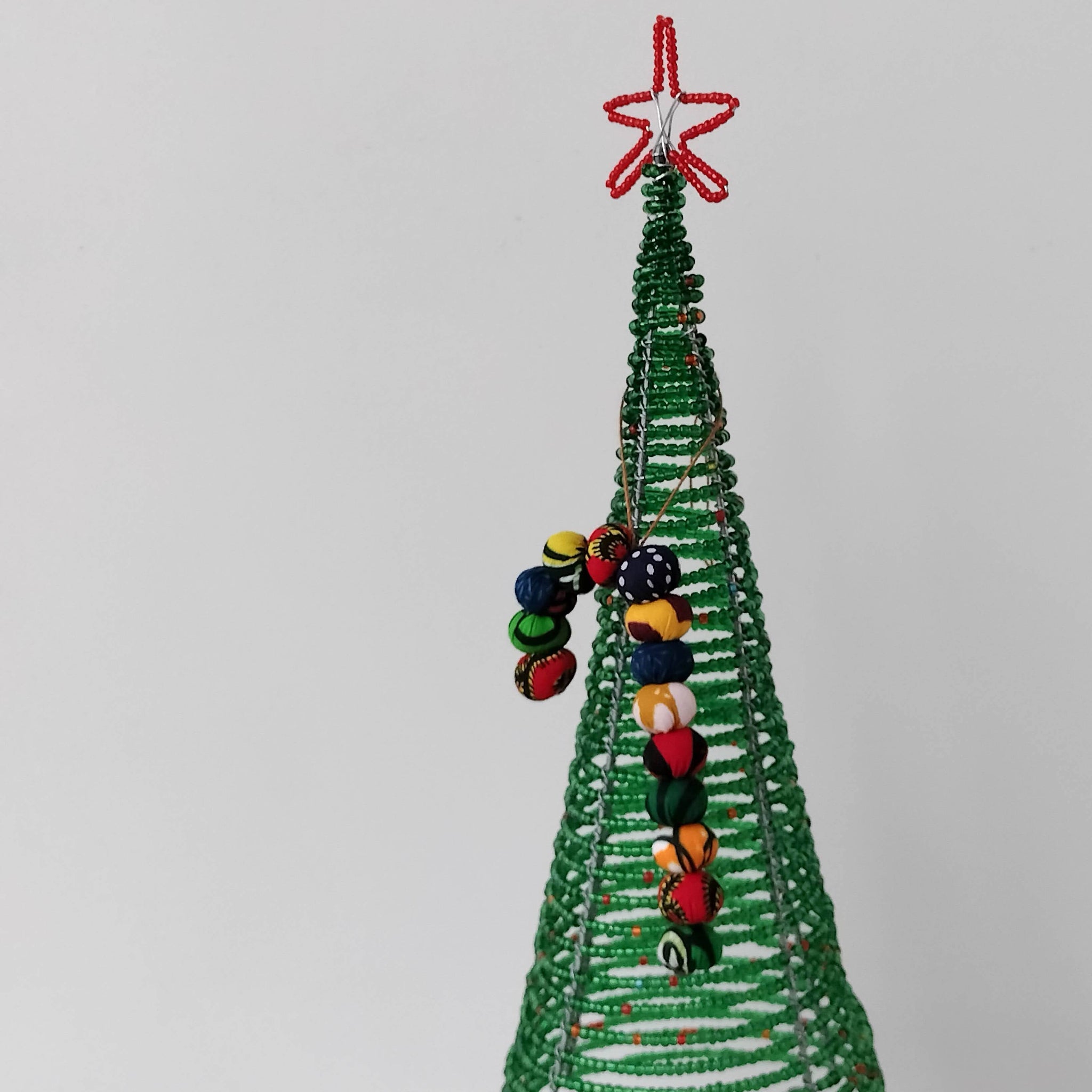 Kitenge Ball Candy Cane Ornament