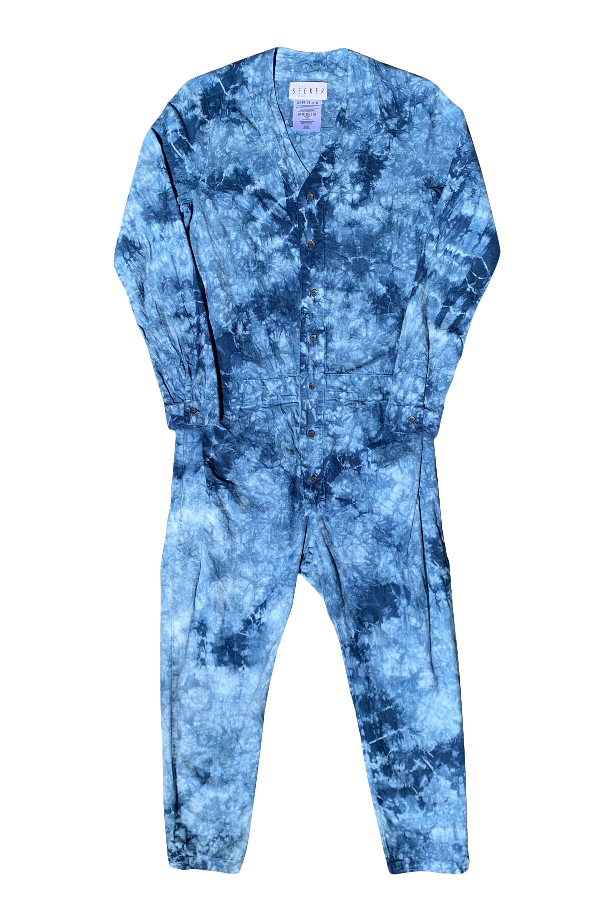 Unisex Jumpsuit Long Sleeve in Tie Dye
