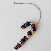 Kitenge Ball Candy Cane Ornament