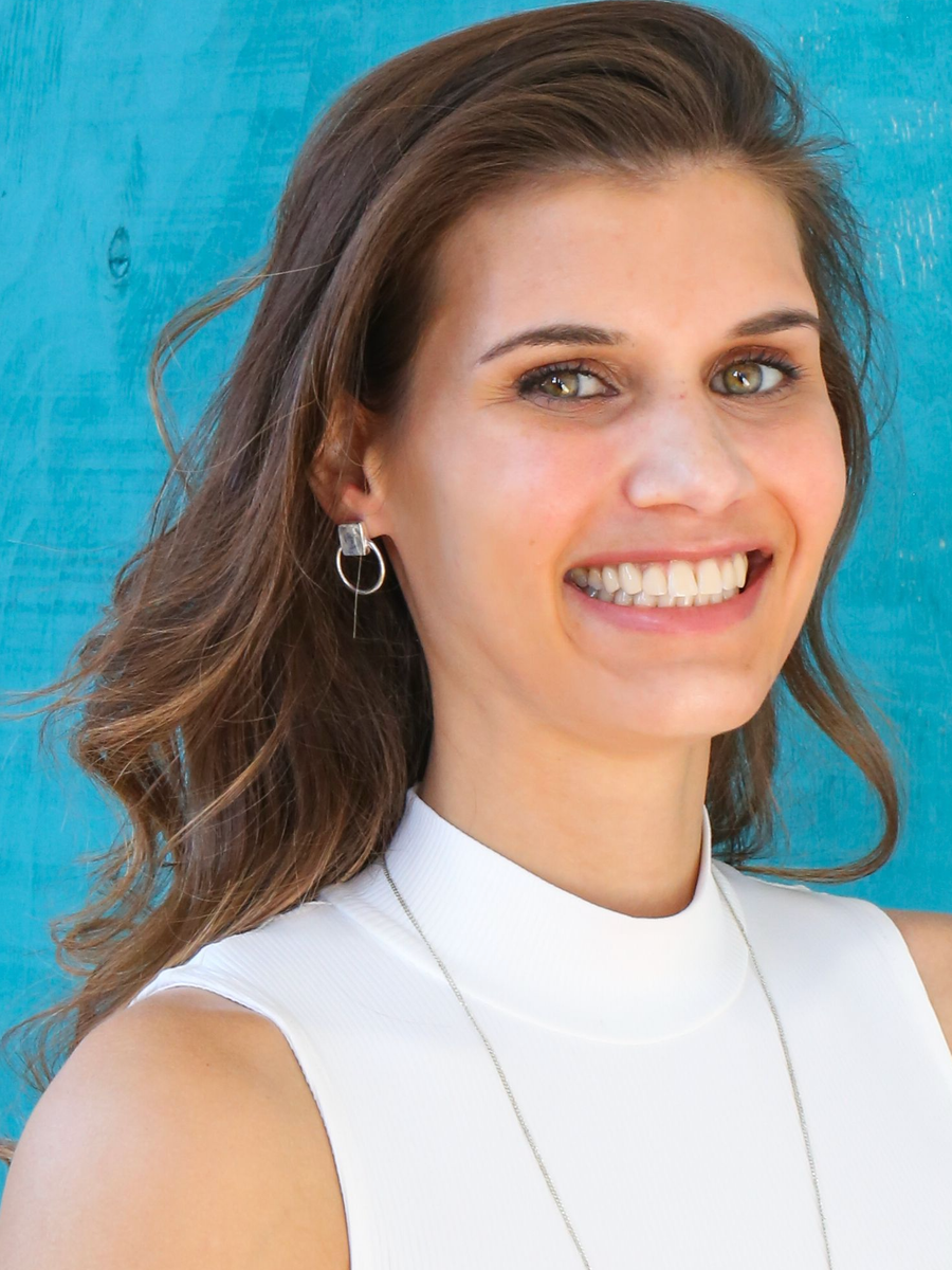 Midnight Loop Studs - Moonstone