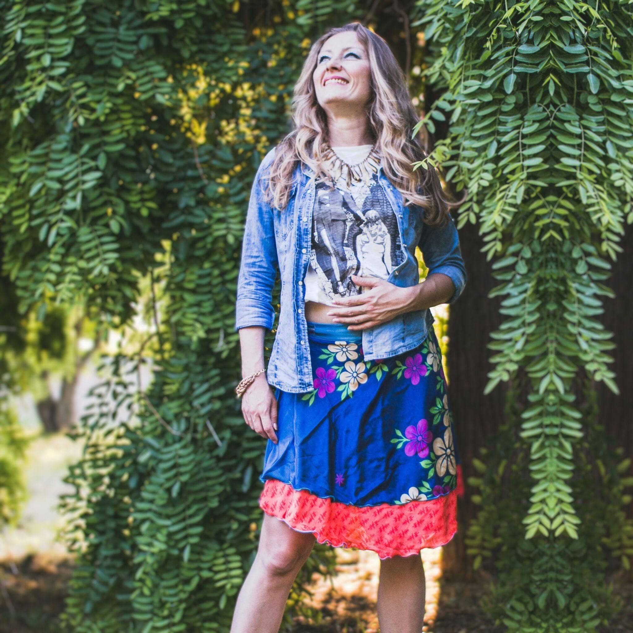 Knee-Length: "Mini" Sari Wrap Skirts