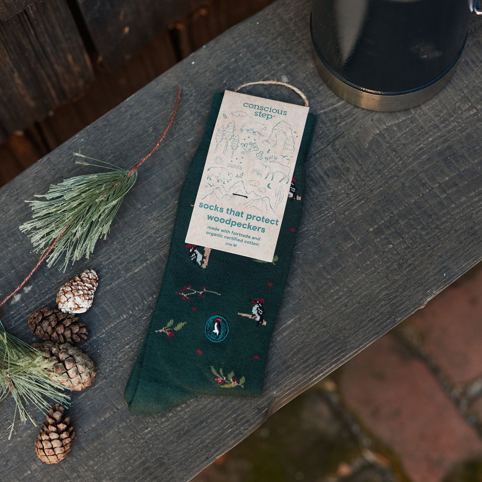 Socks that Protect Woodpeckers