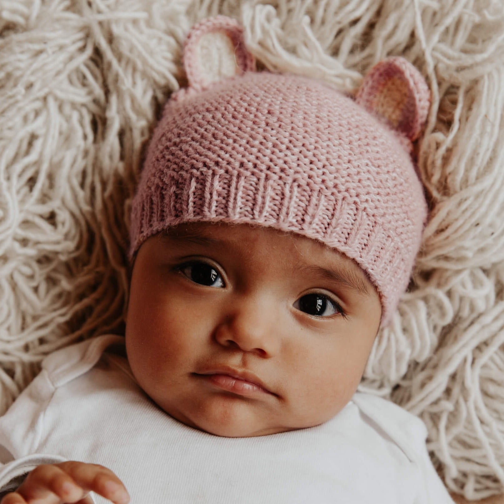 Muku Knit Sun Bear Baby Hat