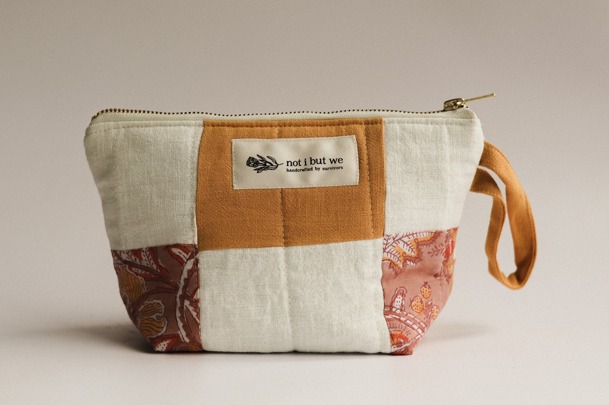 Patchwork Quilted Cosmetic Pouch