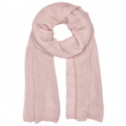 Baby Pink Handwoven Knit Alpaca Scarf