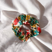 Retro Floral Scrunchie