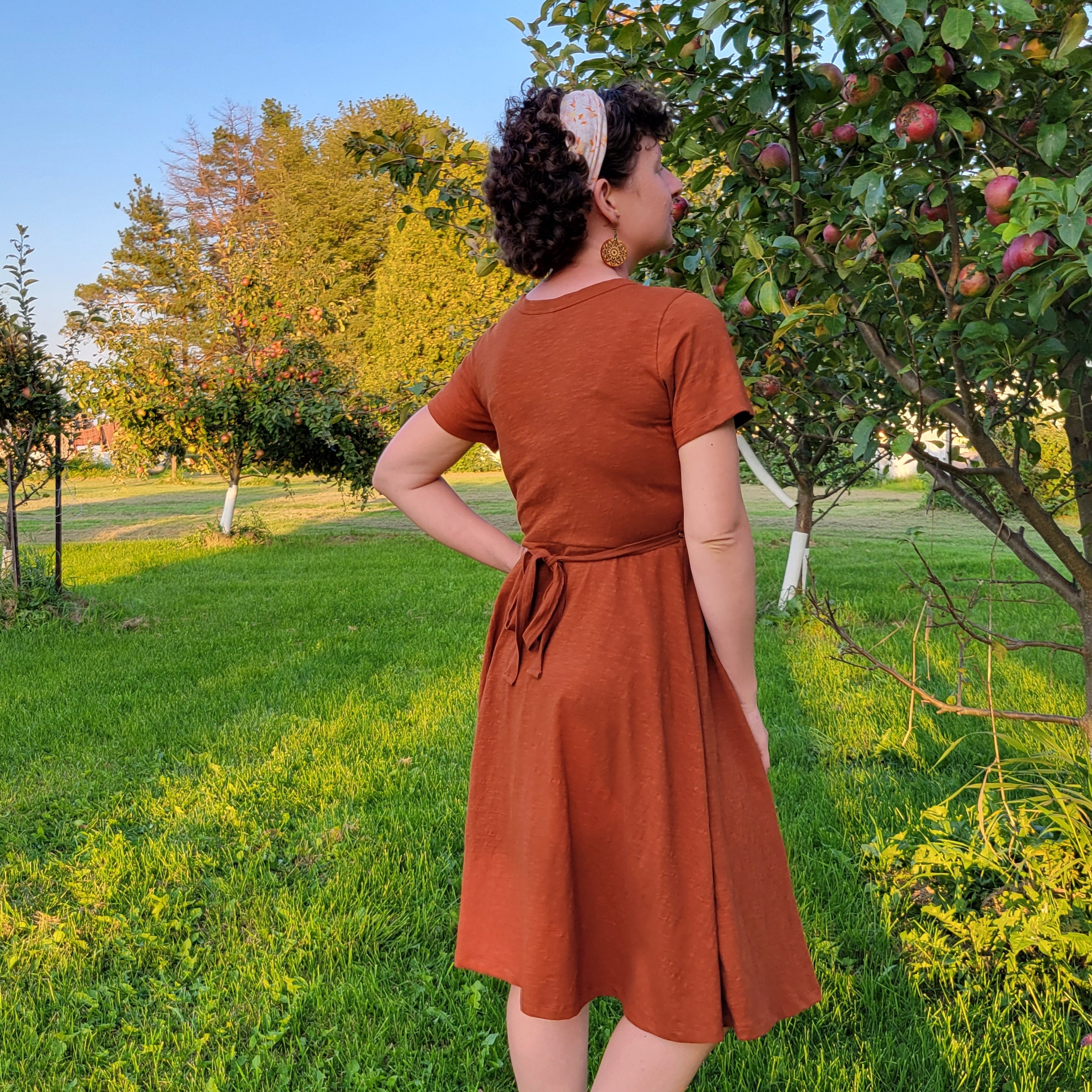 Organic American Made Cotton - Slub Wrap Dress