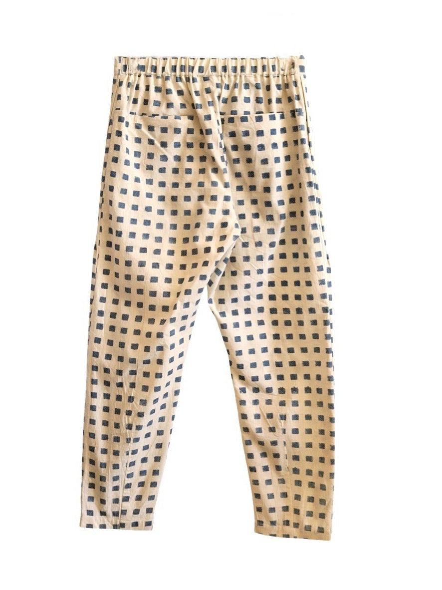 Unisex Souk Pant in Hand Block Print