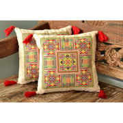 Needlepoint Tassel Pillow Cover
