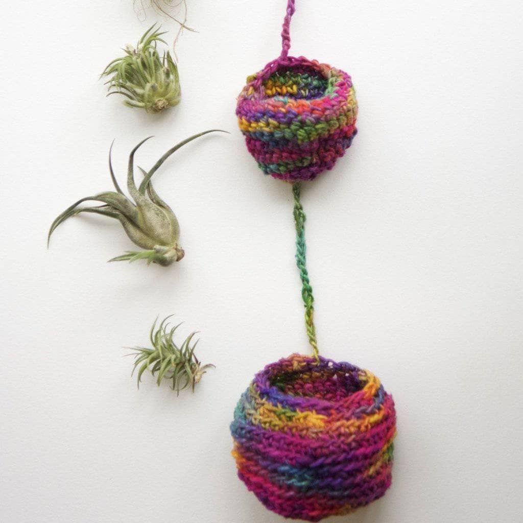 Tiered Air Plant Hanger Knit or Crochet Kit