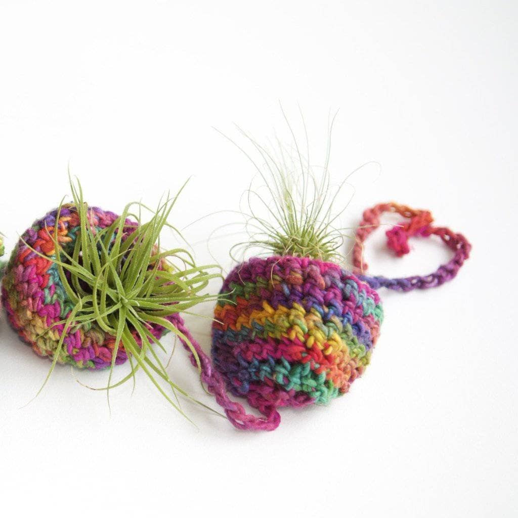 Tiered Air Plant Hanger Knit or Crochet Kit