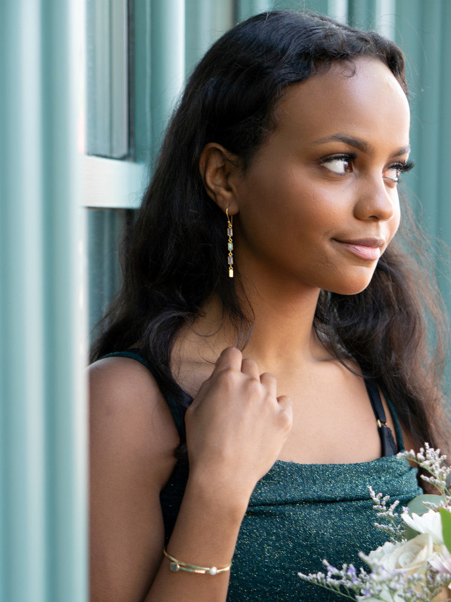 Triple Elegance Drop Earrings