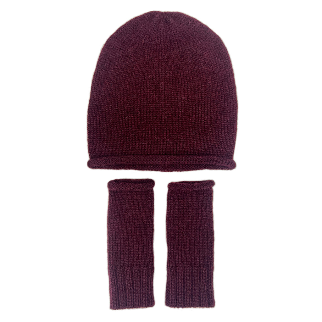 Wine Essential Knit Alpaca Gloves